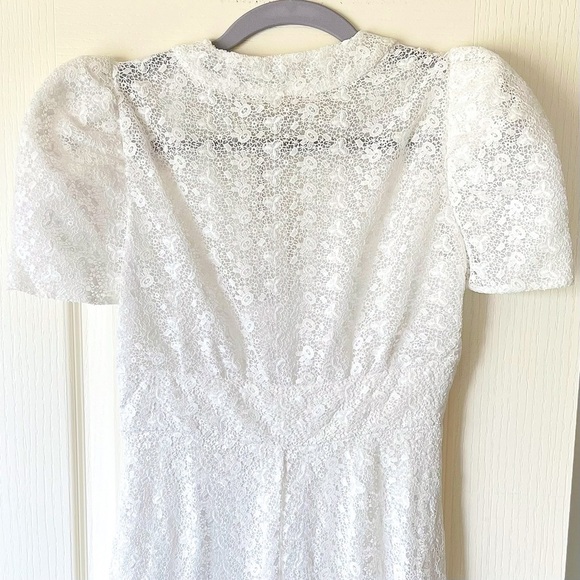 LoveShackFancy Castella Gown Lace Embroidered Maxi Dress White Size 00 NWT - Picture 6 of 11